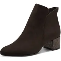 Tamaris Bottine Femme Fermeture éclair pour un confort optimal 1-25354-43, Taille:40 EU, Couleur:Marron