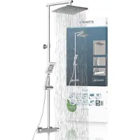 Schutte Schãoette Trento Duschsystem - Regendusche - mit thermostatischer Dusche Kroat - Chrom (60140)