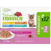 NATURAL TRAINER 24x85g Lot mixte (4 variétés) Kitten & young nourriture humide pour chatons et jeunes chats