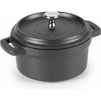 Lacor Bratentopf Mini schwarz mit Deckel D14cm H7.5cm 0.9lt
