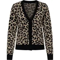 ONLY Cardigan 'ONLLeo' beige chiné / noir