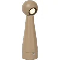 Lucide Ipsos - lampe de table rechargeable - Ø 6 x 22 cm - 3W dimmable LED inclus - taupe