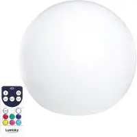 Lumisky Boule lumineuse sans fil flottante LED multicolore dimmable BOBBY 50cm avec télécommande et socle à induction