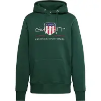 Gant Archive Shield Regular Fit Hoodie Vert M Homme