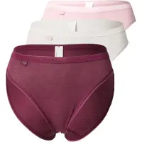 Sloggi Slip rose / bourgogne / blanc