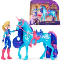 Unicorn Academy Ensemble poup?es Isabel & River avec accessoires de ?quitation et outil de coiffure, jouets pour filles d?s 4 ans