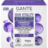 Sante Crème de nuit pour le visage, lissante, enrichie en paracérame, huile de pépins de raisin et complexe pro-collagène ECO, 50 ml -