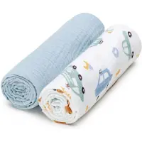 T-Tomi BIO Muslin Diapers couches lavables Traffic 65x65 cm 2 pcs