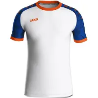 Jako Iconic Maillot manches courtes enfants - Blanc / Royal / Orange fluo