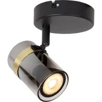 Lucide Projecteur de plafond Upton Noir simple