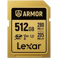Lexar Professional Gold Armor Carte SD UHS-II V60 R280/W210 MB/s IP68 – 512GB