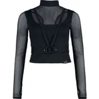 Killstar T-shirt manches longues Gothic de - Chaos Coalition Top - XS - 4XL - pour Femme - noir - Taille L
