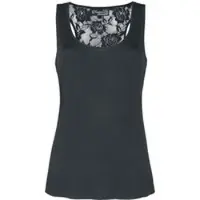 Rotterdamned Top de - Haut Dentelle Noire - S - XXL - pour Femme - noir - Taille XL
