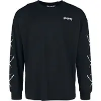 Gothicana by EMP T-shirt manches longues Gothic de - Haut avec Imprimés Cœur & Épée - M - XXL - pour Homme - noir - Taille XL
