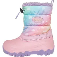 Playshoes Bottes de neige 'Regenbogen' bleu / vert / lilas / rose ancienne