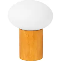 Lucide Lampe de table scandinave Birtle Bois clair avec blanc