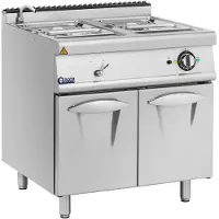 Royal Catering Bain-marie - 6 000 W - 2 x GN 1/2 - 2 x GN 1/3 - robinet - meuble bas (80 x 73 cm) - RCEBM-80/700C