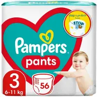 Pampers Pants Size 3 culottes de protection jetables 6-11 kg 56 pcs