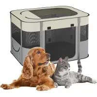 Relaxdays Welpenauslauf faltbar drinnen & draußen (Tente pour chiens)