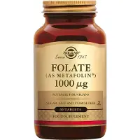 Solgar , Folate, 1 000 mcg, 60 Comprimés