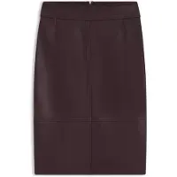 BOSS Jupe crayon Slim en cuir lisse