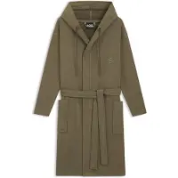 BOSS Peignoir à capuche en jersey de coton avec monogramme Double B