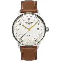 Bauhaus 2064-1 Montre automatique pour homme avec bracelet en cuir