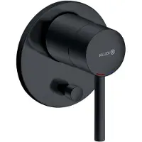 Kludi Robinetterie encastrée Bozz pour baignoire et douche, avec inverseur 2 voies, noir mat