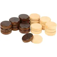 Philos Pions de backgammon en bois, 28 mm, couleur naturelle et marron