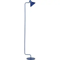 Beliani Lampadaire bleu métal 154 cm abat-jour conique lampe de nuit réglable chambre salon design industriel