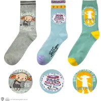 Harry Potter Unisexe, Chaussettes, Harry Potter : Chaussettes Dobby, Multicolore, (Lot de 3, 40)