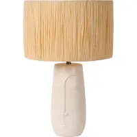 Lucide Viso - lampe à poser - Ø 36 x 56 cm - beige et blanc