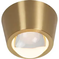 Lucide RIGON – Plafonnier encastré – Ø 9 cm – LED - 7W, Or mat / Laiton