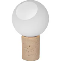 Lucide Lampe de table Davin brun sable avec du blanc