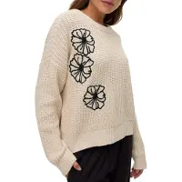 Vero Moda Pull-over oversize 'LAURA' beige / noir