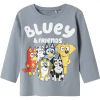 Name It Mini T-Shirt 'NMMalex' bleu / bleu-gris / jaune / blanc