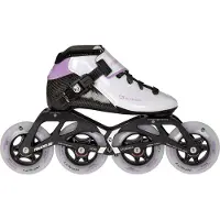 Powerslide Dragon White 84 Kinder Karbon Inline Skate, für Racing, 2in1 Alu Frame, Infinity wheel, ABEC 9
