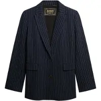 Superdry Blazer bleu foncé / blanc