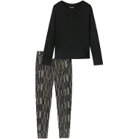 Schiesser Pyjama 'Modern Nightwear' noir / blanc