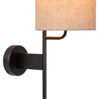 Lucide Lampe murale Magic noir avec un point de charge USB