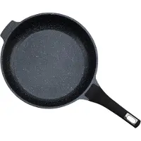 GSW Poêle à frire – Compatible avec tous les types de cuisinières, y compris l'induction – – TITANIUM GRANIT Advanced – Ø 24 cm – Aluminium moulé massif – Sans – Noir
