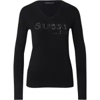 GUESS pour femme. W5BR41Z2NQ2 T-shirt Saylor noir (XS), Casuel, Coton, Manche longue