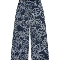 Schiesser Pantalon de pyjama ' 150 YEARS ' bleu foncé / blanc