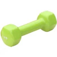 Sporti France Haltère en vinyle 1,5 kg, lot de 2, vert 1,5 kg, vert 1,5 kg
