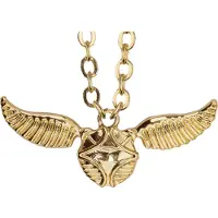 Cinereplicas Harry Potter : Collier Golden Schnatz, (Acier inoxydable, Alliage de zinc, Fer, 50 - 56 cm)