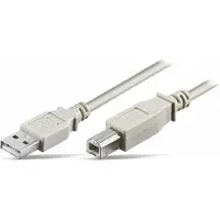 S-Conn helos USB 2.0 Anschlusskabel Serie A auf B, 5 m, grau, lose