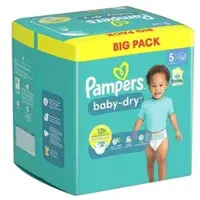 Pampers Windeln baby-dry BIG PACK Grösse Gr.5 (11-16 kg) für Babys und Kleinkinder (4-18 Monate)