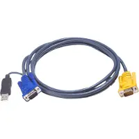 Aten Câble KVM USB 1,8m avec SPHD 3 en 1 et convertisseur PS/2 vers USB intégré