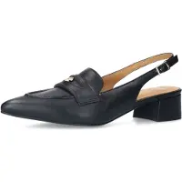 Manfield Escarpins à bride arrière noir