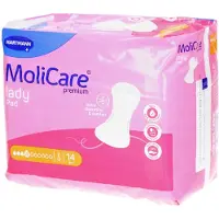 Molicare Hartmann Premium Lady Pad 4 gouttes 43x16cm 12 14 pc(s) Bandage(S)